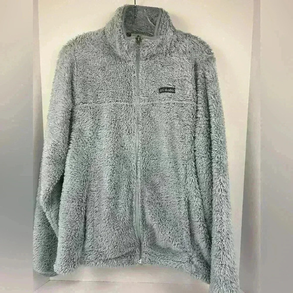 Columbia Women's blue/silver gray color Fleece Full Zip Jacket Size M Casual - Picture 1 of 11